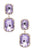 Square Drop Crystal Earrings