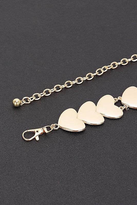 Heart Charm Fashion Chain Belt