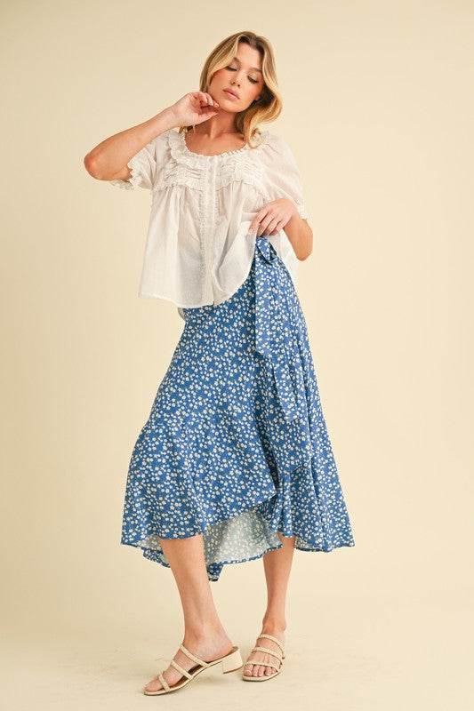 Berti Floral Wrap Skirt