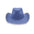 SILVER SEQUIN TRIM DENIM COWBOY HAT