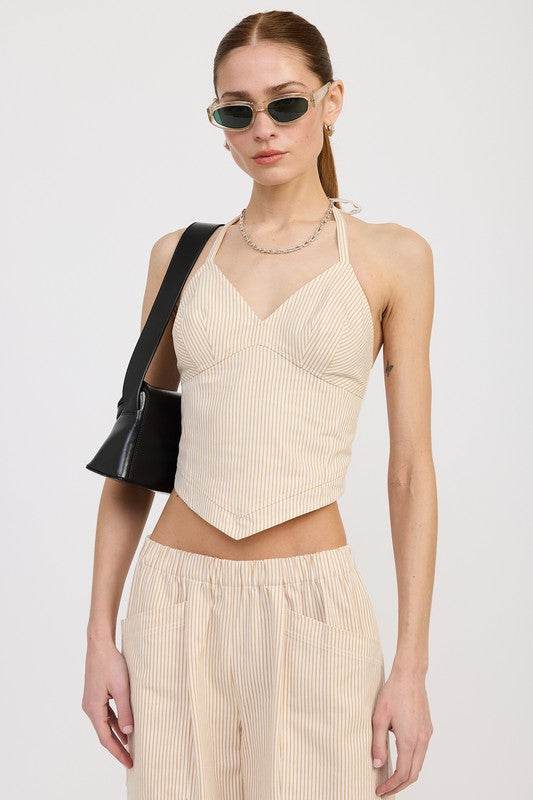 HALTER NECK BUSTIER TOP