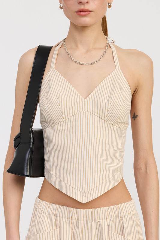 HALTER NECK BUSTIER TOP