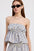 STRIPED STRAPLESS TOP WITH FRONT TIE