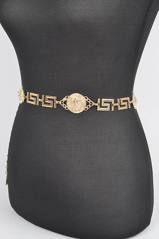 Medallion Iconic Fashion Chain Belt
