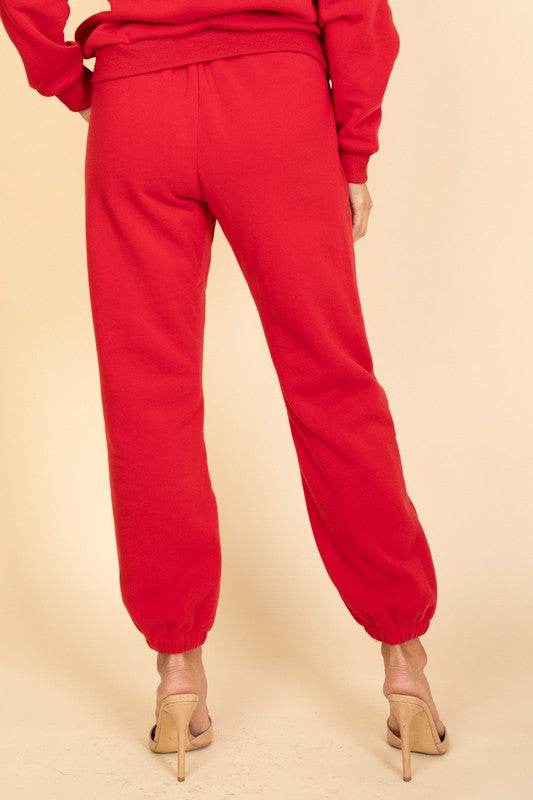 Side Pocket Drawstring Waist Sweatpants