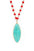 Beads & Precious Stone Pendant Necklace