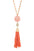 Beaded Tassel Pendant Long Necklace