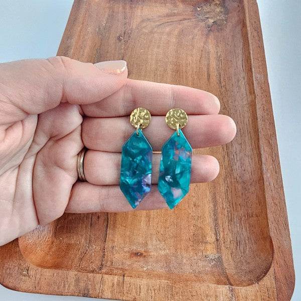 Gemma Earrings - Sea Green