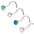 316L Surgical Steel Opalite Screw Nose Ring