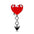 Devil's Heart Top Down Navel Ring