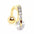 Gold Plated Top Down Round CZ Navel Ring