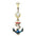 Vintage Anchor Dangle Navel Ring