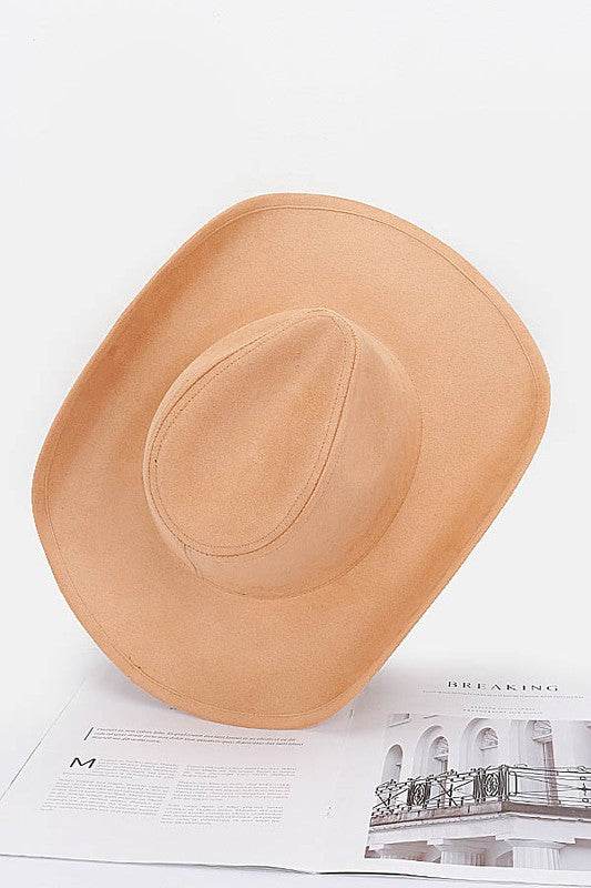Faux Suede Cowboy Hat