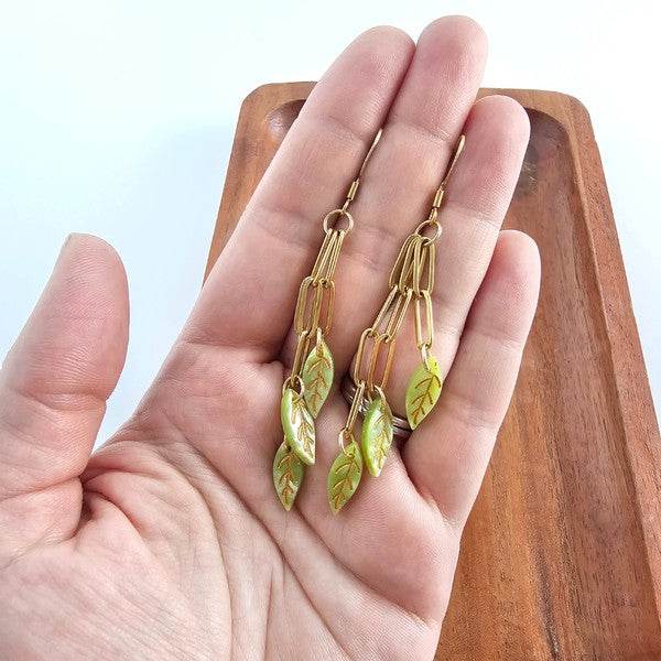 Ivy Earrings - Fern Green