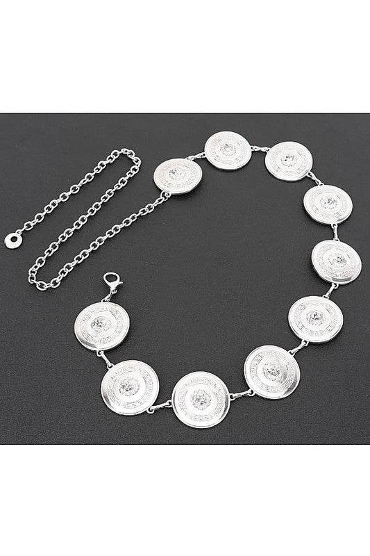 Round Disk Shiny Fashion Chain Belt
