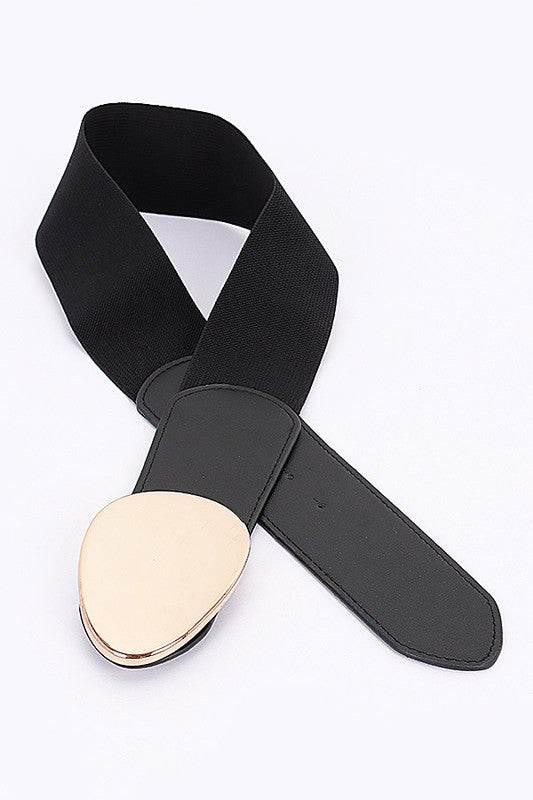 Shiny Buckle Classy Elastic Fashion Belt