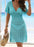 Deep v eyelet cover up dress
