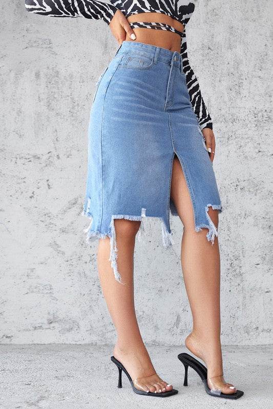 WOMEN FASHION DENIM SKIRT