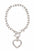 Crystal Heart Charm Toggle Bracelet