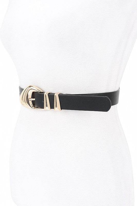Polish Buckle Skinny Fashion Belt