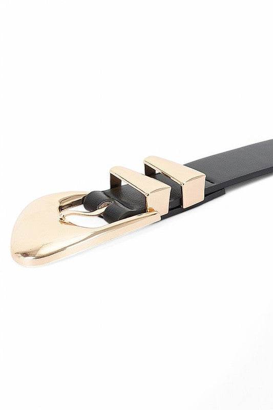 Polish Buckle Skinny Fashion Belt