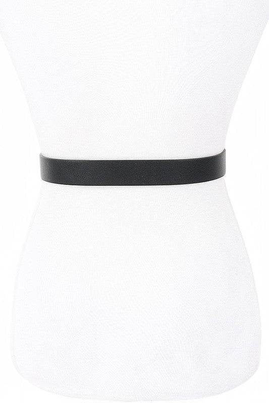 Polish Buckle Skinny Fashion Belt