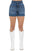 Willow Studded Denim Short in Dark Wash