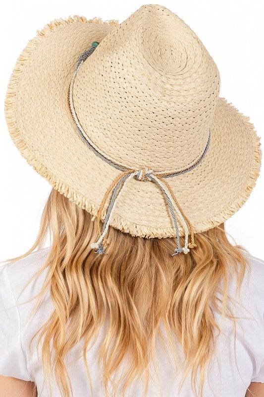 Starfish Charm Hatband Straw Sun Hat