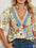 Multicolour Half Sleeve Boho Floral  Blouse