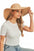 Wide Brim Frayed Edge Sun Hat