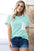 Corded Knit Color Block Pocketed Crew Neck T Shirt