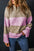 Renata Stripe Crew Neck Wide Sleeve Colorblock Sweater