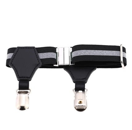 Popular high-end sexy tide men and women gentleman white-collar dress double head duckbill buckle hoist buckle garter socks
