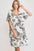 Umgee Full Size Two Tone Landscape Print Dress Plus Size