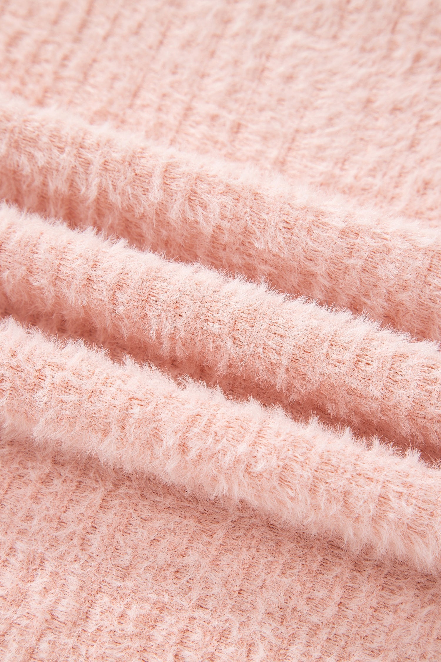 Ivy Fuzzy Ribbed Texture Long Sleeve Top