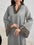 Embroidered Trim Patchwork V-neck Waist Flared Dress