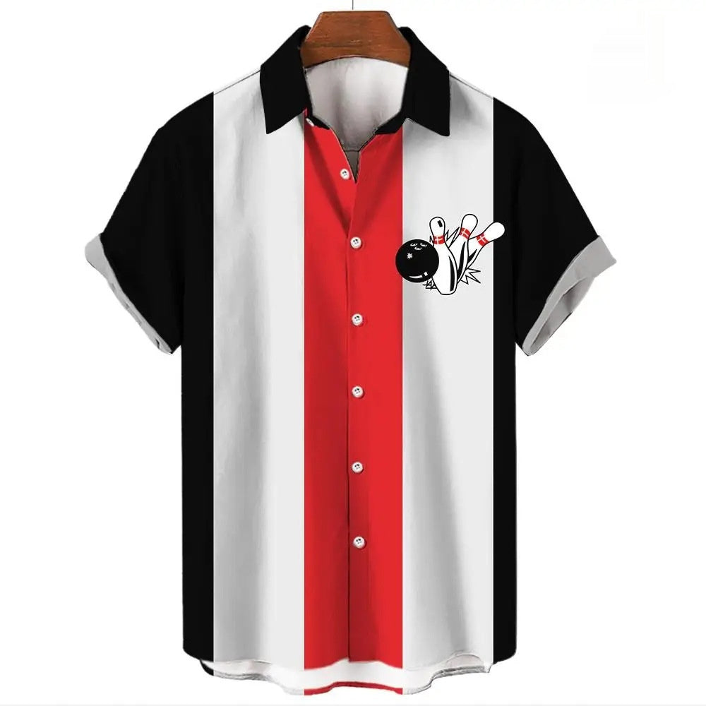 Men's Hawaiian Shirt Casual Button Short Sleeve