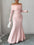 Blush Elegance Off-Shoulder Mermaid Maxi Dress
