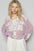 POL Vintage Washed Crochet Hoodie Jacket With Patchwork