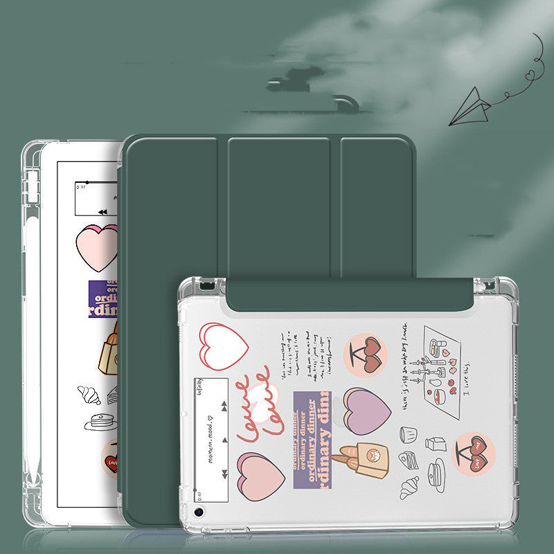 Compatible with Apple, Suitable For Apple IPad Case 6 With Pen Slot IPad8 Case