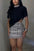 Fashion Casual Rhinestone Short Sleeve Coat Skirt Suit