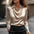 Women's Elegant Long Sleeve Blouse - Solid Color Lapel Top With Ruched Chest Detail Office & Casual Wear For Spring Fall