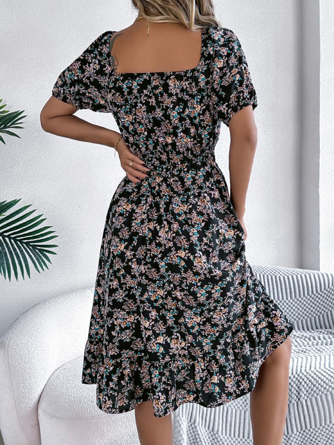 Bloom Babe Smocked Midi Dress