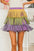 BiBi Mardi Gras Rhinestone Fringed Skirt