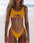 Bikini Women's Solid Color Split Swimsuit Hollow Snake Fabric Swimwear