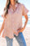 Kiana Metallic Buttoned Loose Fit Short Sleeve Shirt