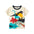 Boys Short Sleeve T-Shirt Kids Clothing Dinosaur Cartoon