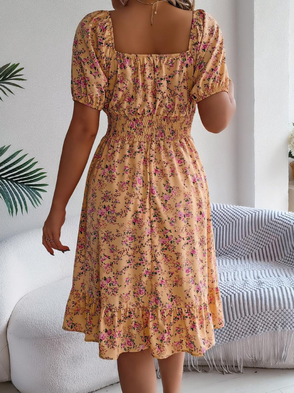 Bloom Babe Smocked Midi Dress