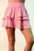 VERY J Riffled Tiered Layers Activewear Skirt with Shorts