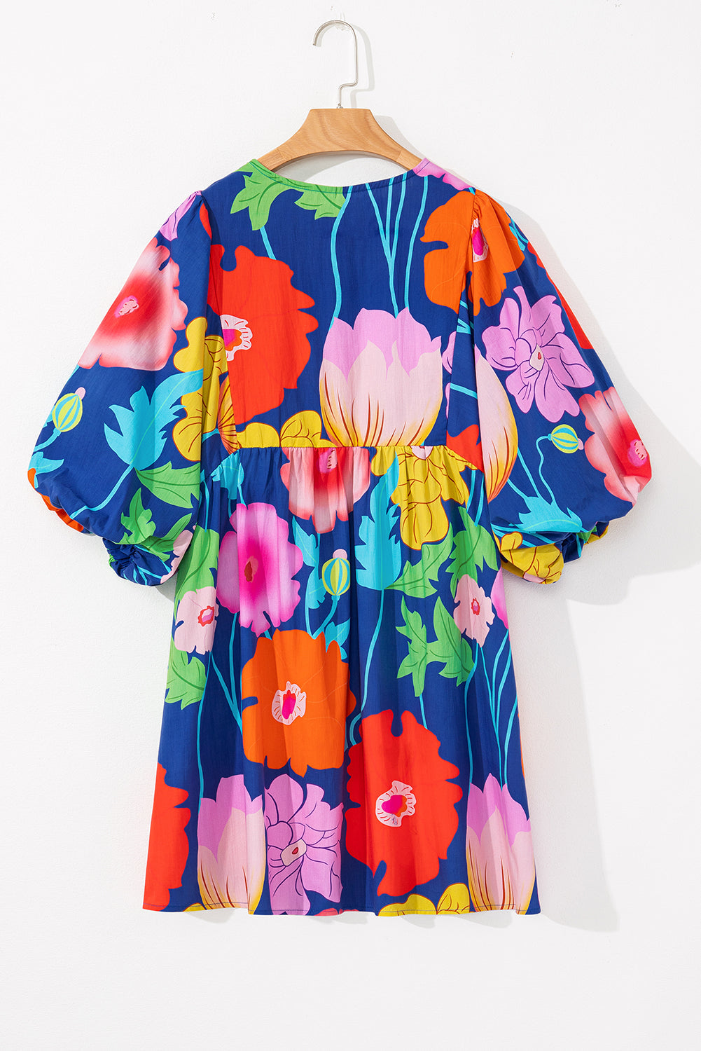 Iyla Floral Split Neck Babydoll Dress